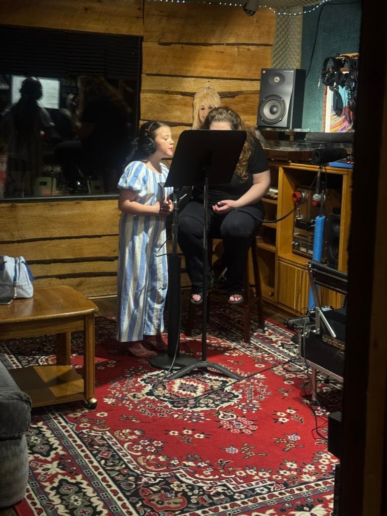 Sophie Vail Mae in the recording studio
